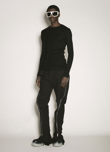 Rick Owens 울 골지 스웨터  블랙 ric0157008