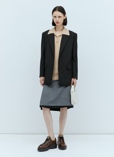 Cashmere Knit Polo Shirt Miu Miu Cashmere Knit Polo Shirt Beige miu0254004