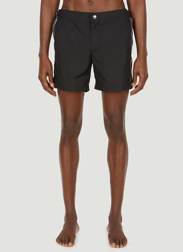 Alexander McQueen Zip Motif Swim Shorts Black amq0148029