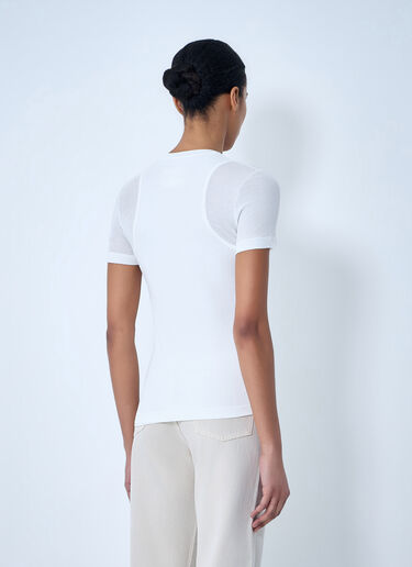 Jil Sander Crew Neck Fitted T-Shirt White jil0264006