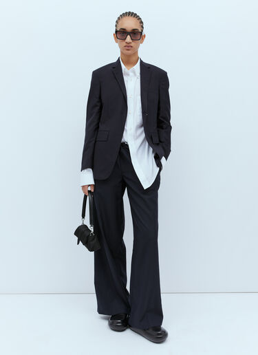 Elongated Single Breasted Wool Blazer Thom Browne Elongated Single Breasted Wool Blazer Dark Blue thb0253005