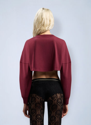 Curved Logo Crop Top Palm Angels Curved Logo Crop Top Bordeaux pma0262083
