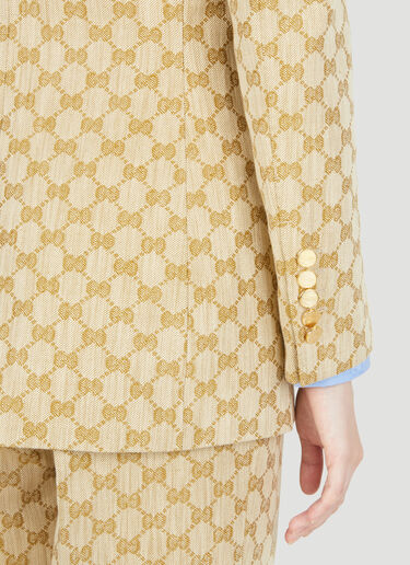 Gucci GG Supreme Canvas Suit Blazer Beige guc0253039