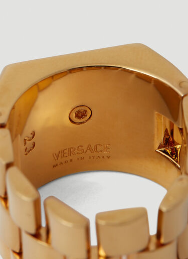 Versace Medusa Oyster Link Ring Gold ver0150022