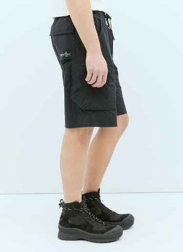 Logo Patch Drawstring Shorts Moncler Grenoble Logo Patch Drawstring Shorts Black mog0155007