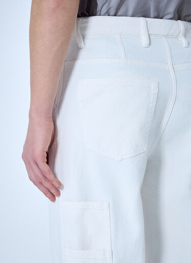 Dries Van Noten Loose Overdryed Pants White dvn0160007