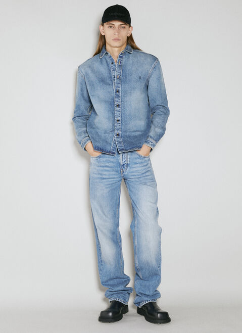 Dries Van Noten Relaxed Denim Overshirt Pink dvn0154019