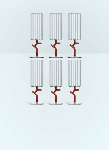Ichendorf Milano Set Of Six Amaranta Flutes Red wps0691350