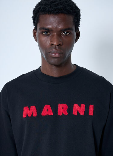 Marni Logo Motif T-Shirt Black mni0160003