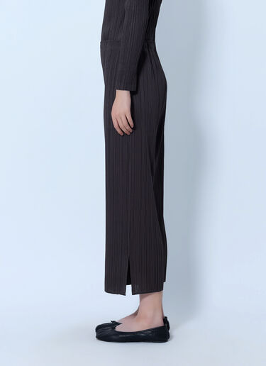 LN-CC® - Pleats Please Issey Miyake: August Pleated Pants - Brown Pleats Please Issey Miyake August Pleated Pants Brown plp0266019