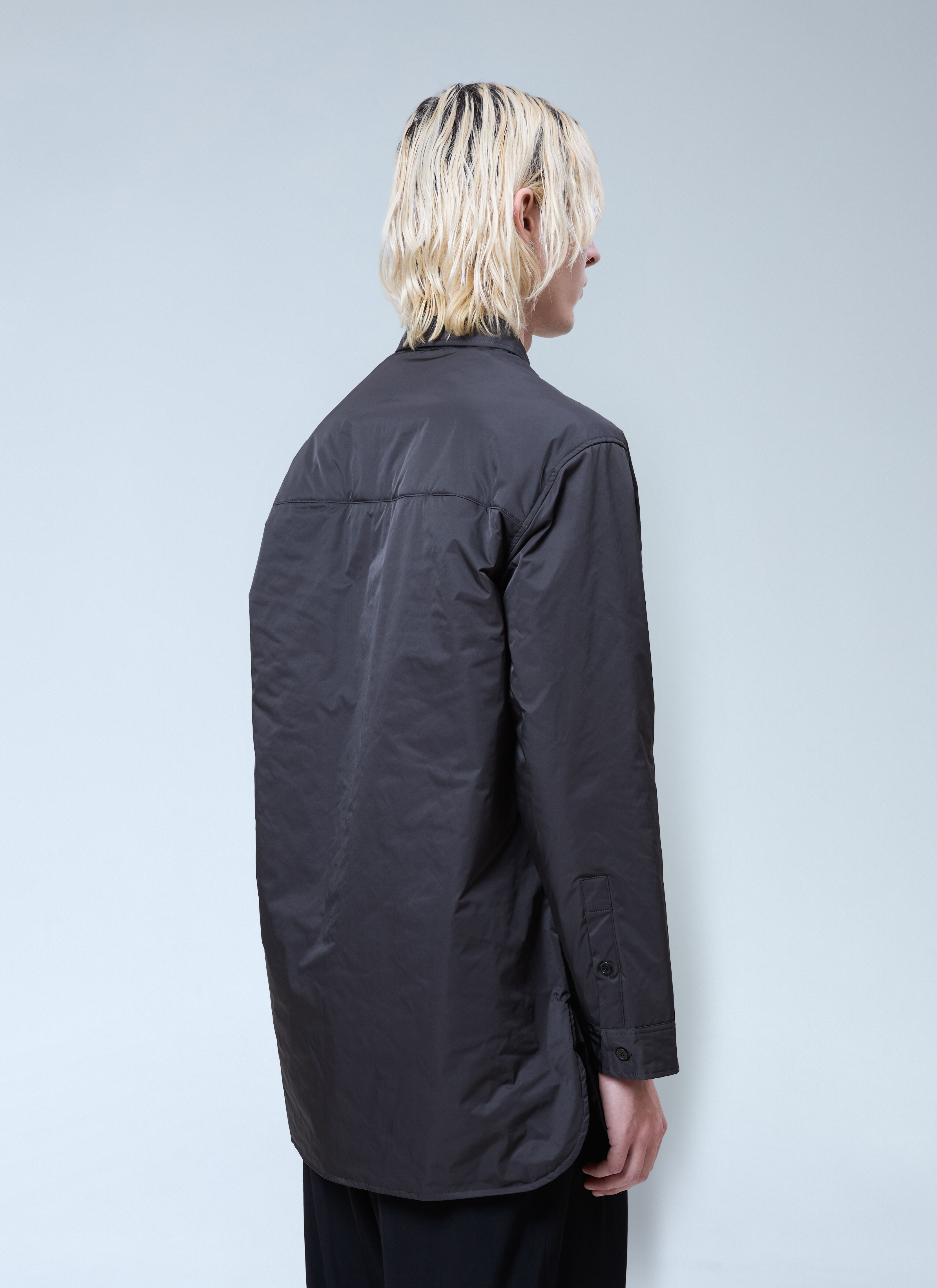 Yohji Yamamoto Men's' Printed Padded Shirt in Black | LN-CC®