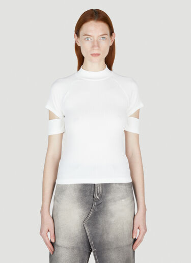 Helmut Lang カットアウトカフトップ ホワイト hlm0251009