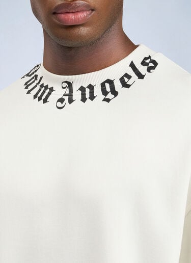 Palm Angels Neck Logo Sweatshirt White pma0164032