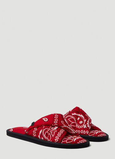 Arizona Love Vegas 头巾印花拖鞋 红色 arz0249008
