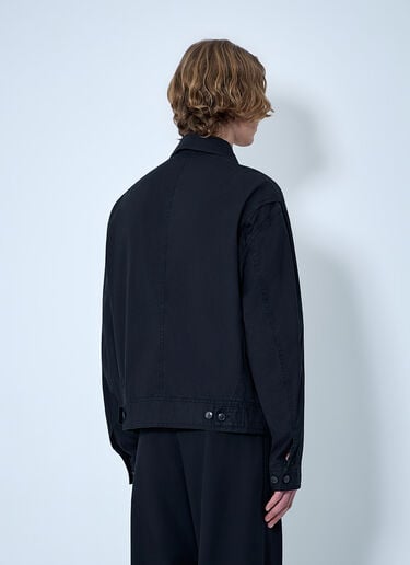 Dries Van Noten Cotton Jacket with Snap Fastening Black dvn0163003