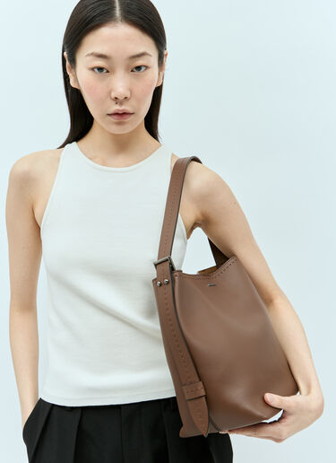 Max Mara スモール Archetipo ショッピングバッグ ブラウン max0255030