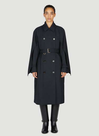 Burberry Cotness Double-Breasted Trench Coat Black bur0253023