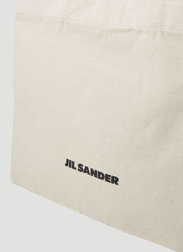 Jil Sander Square Logo Tote Bag White jil0251032