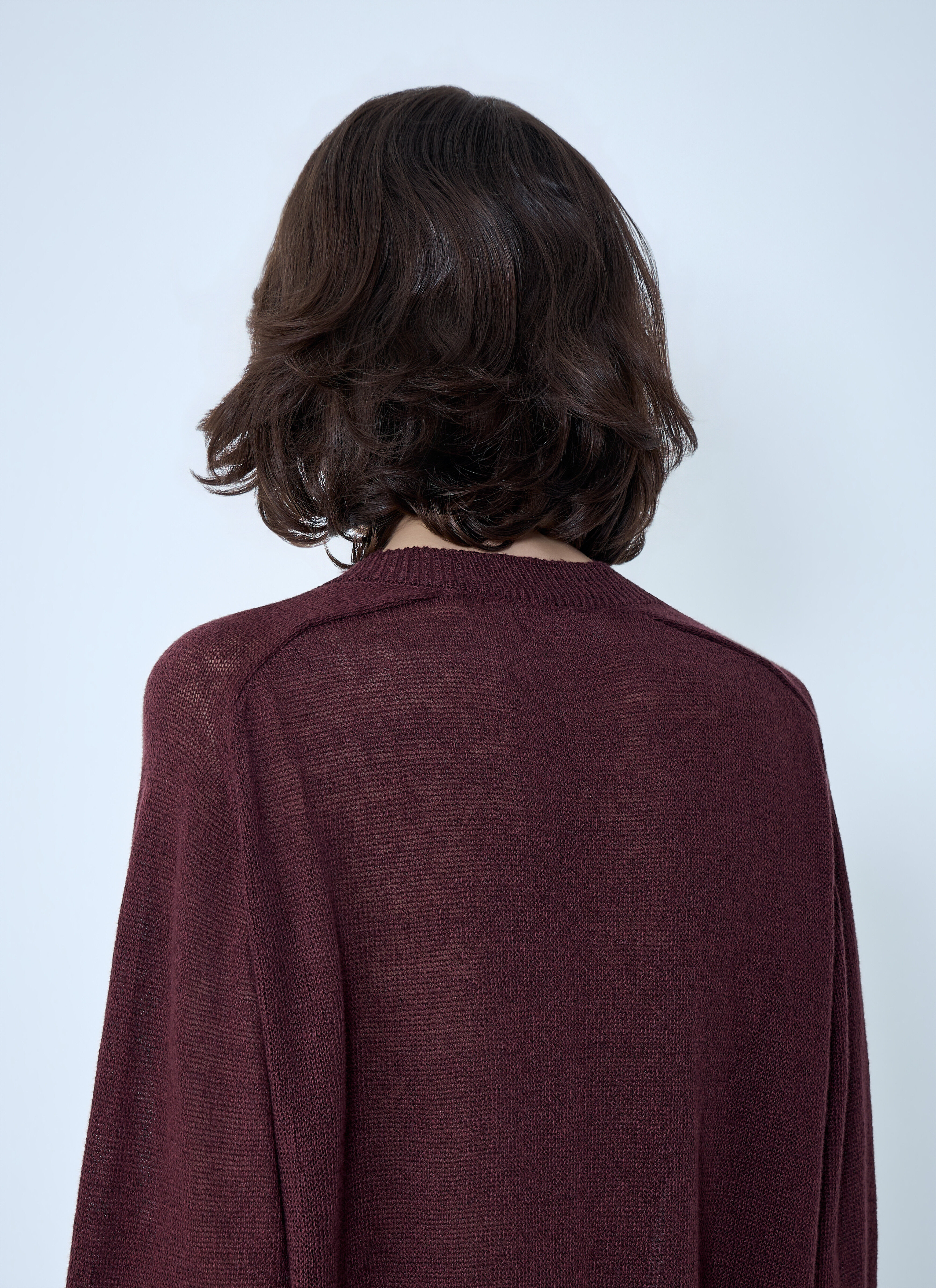 Our Legacy Men's' Rue V-Neck Jumper in Burgundy | LN-CC®