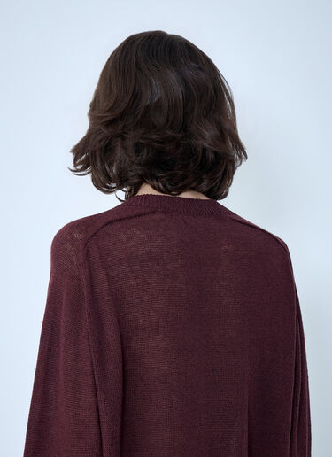 Our Legacy Rue V-Neck  Jumper Burgundy our0164027