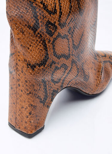 Snake Print Bridge Boots Coperni Snake Print Bridge Boots Brown cpn0257009