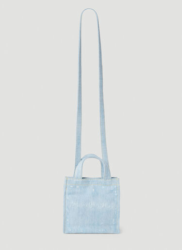 Acne Studios 로고 쇼퍼 미니 토트백 블루 acn0352002