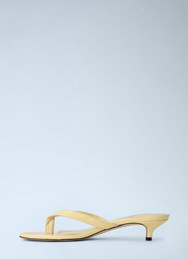 Toteme Naplack Heeled Flip Flops Yellow tot0265053