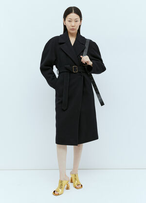 TOTEME Wool Belted Coat Black tot0257001