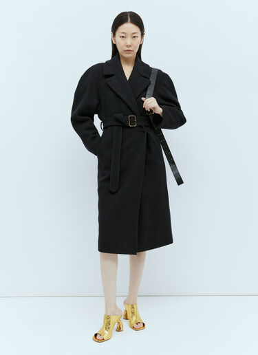 Dries Van Noten Wool Belted Coat Black dvn0254004