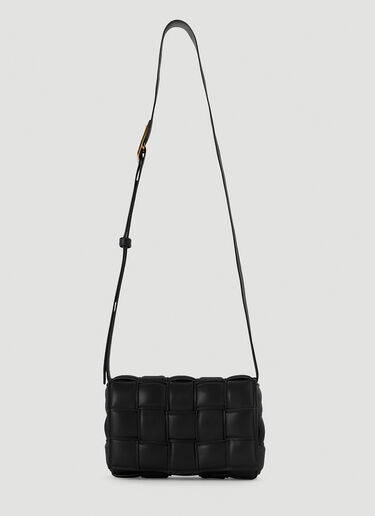 Padded Shopper with Shoulder Strap - Black - Ladies