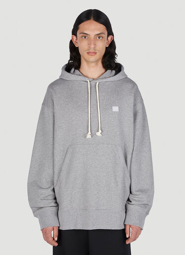 Acne Studios Face Patch Hooded Sweatshirt Grey acn0151018