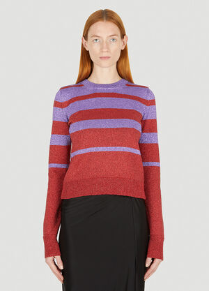 Rabanne Metallic Striped Sweater Red pac0251004