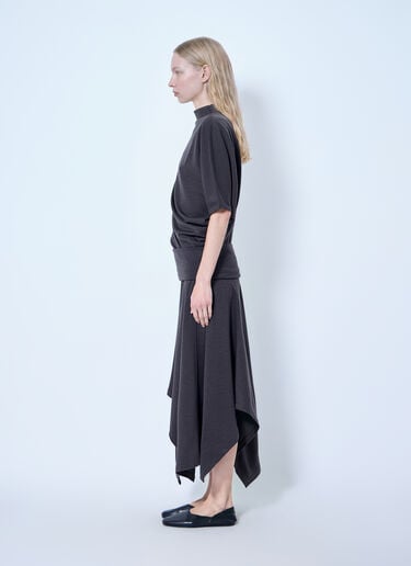 Lemaire Twisted Dress Dark Grey lem0266009