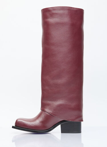 Havva Leather Boots Fidan Novruzova Havva Leather Boots Burgundy fid0254012