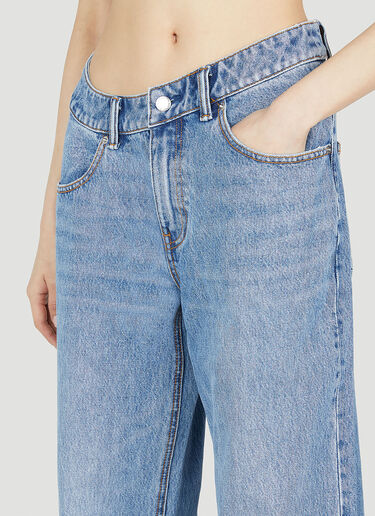 Alexander Wang Washed Straight Leg Jeans Blue awg0252013