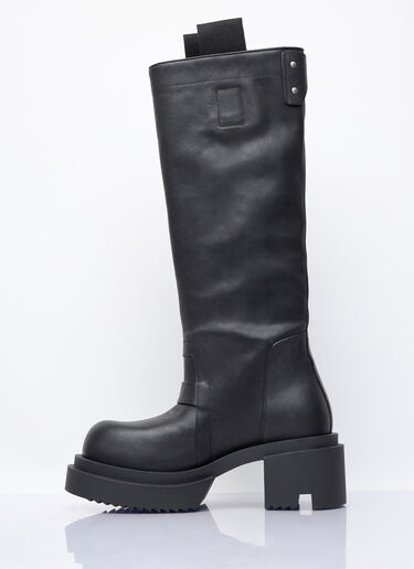 Rick Owens Knee-High Pull-On Begun Boots Black ric0257020