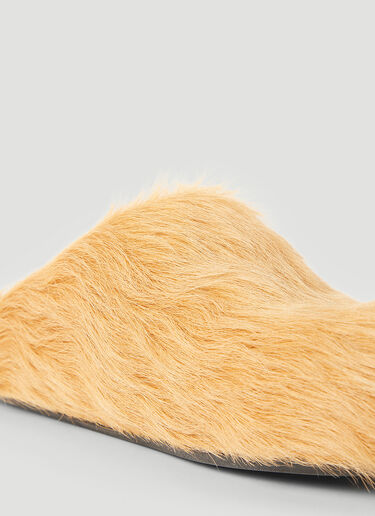 Marni Fussbett Hairy Mules Yellow mni0253045