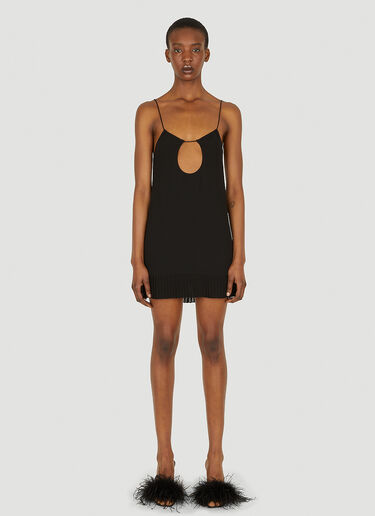 Saint Laurent Backless Mini Dress Black sla0247017