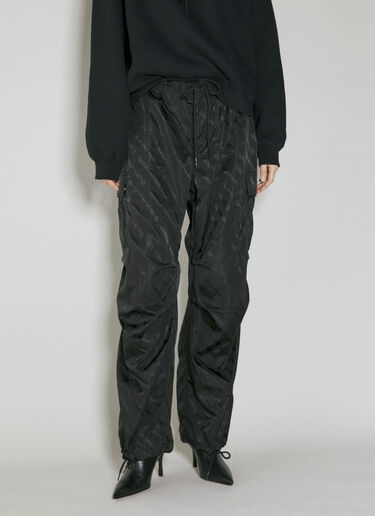 Alexander Wang ジャカード　カーゴパンツ ブラック awg0254011