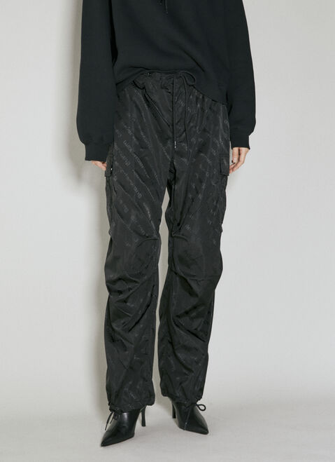 Alexander Wang Jacquard Cargo Pants Black awg0253059