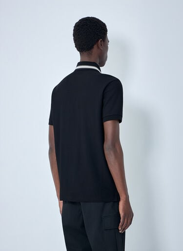 Moncler Striped Collar Polo Shirt Black mon0164027