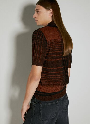 Vivienne Westwood Check Knit Polo Shirt Black vvw0153010