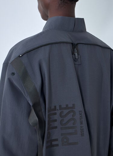 Homme Plissé Issey Miyake Structured Oversized Jacket Black hmp0164004