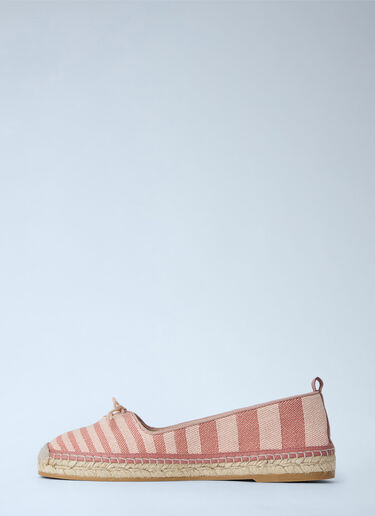 Chloé Isla Striped Canvas Espadrilles Pink chl0265043