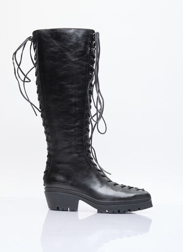 Alexander Wang Terrain 系带及膝靴 黑色 awg0256021