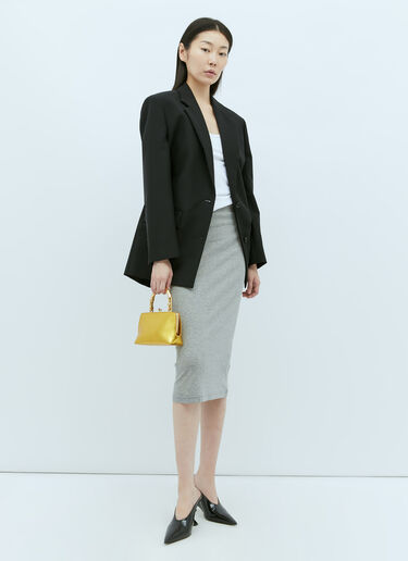 Jil Sander 고지 뱀부 미니 핸드백 옐로우 jil0253022