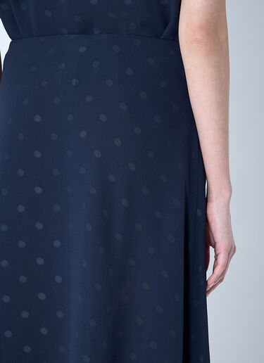 Acne Studios Mesh Layered Midi Skirt Navy acn0260010