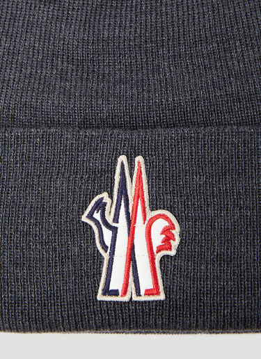 ロゴパッチ ビーニーハット Moncler Grenoble ロゴパッチ ビーニーハット グレー mog0153025