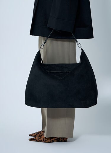 Suede Scoop Tote Bag TOTEME Suede Scoop Tote Bag Black tot0262012