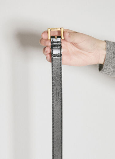 Saint Laurent Cassandre Thin Belt Black sla0255061